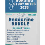 Endocrine Nursing Notes Bundle — diabetes and endocrine NCLEX study guide