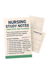 Nursing Study Templates and Planners — nursing note-taking templates