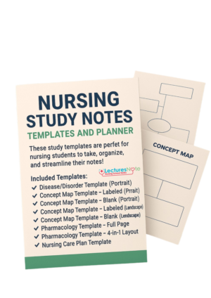 Nursing Study Templates and Planners — nursing note-taking templates
