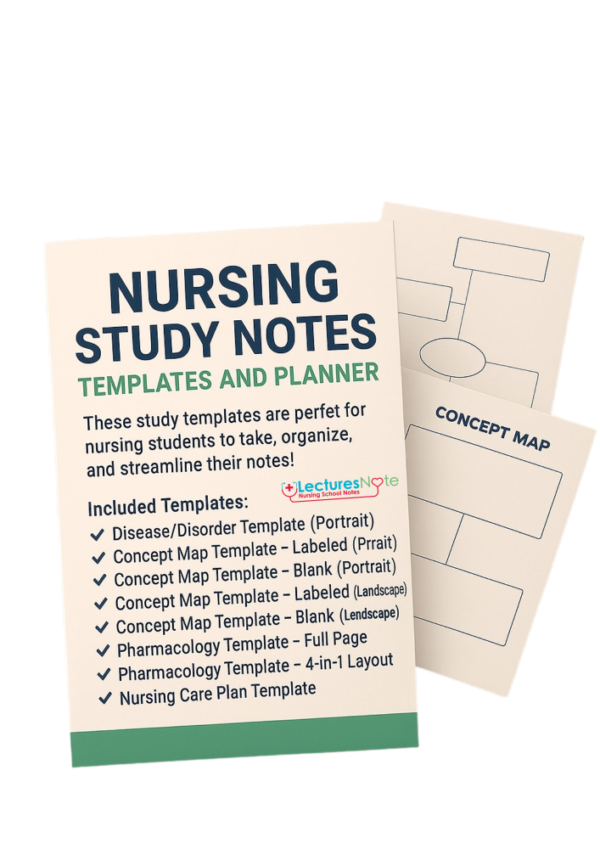 Nursing Study Templates and Planners — nursing note-taking templates