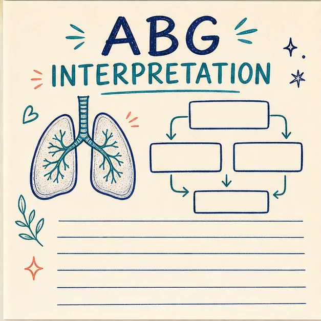 Handwritten ABG interpretation study cover