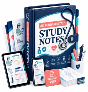 ATI Fundamentals Study Notes digital PDF binder mockup