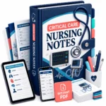 Critical Care Nursing Notes digital PDF binder mockup