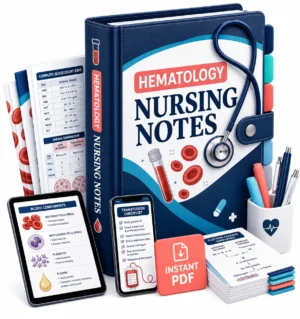 Hematology Nursing Notes digital PDF binder mockup