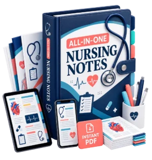 All-in-One nursing notes digital PDF study bundle