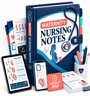 Maternity Nursing Notes digital PDF binder mockup