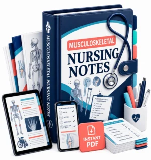 Musculoskeletal Nursing Notes digital PDF binder mockup
