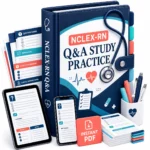 NCLEX-RN Q and A study practice digital PDF binder mockup