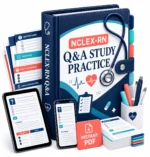 NCLEX-RN Q and A study practice digital PDF binder mockup