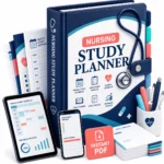 Nursing Study Planner digital PDF binder mockup