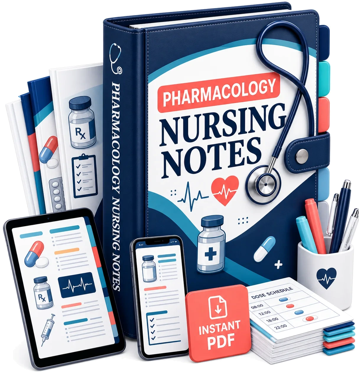 Pharmacology Nursing Study Notes Bundle