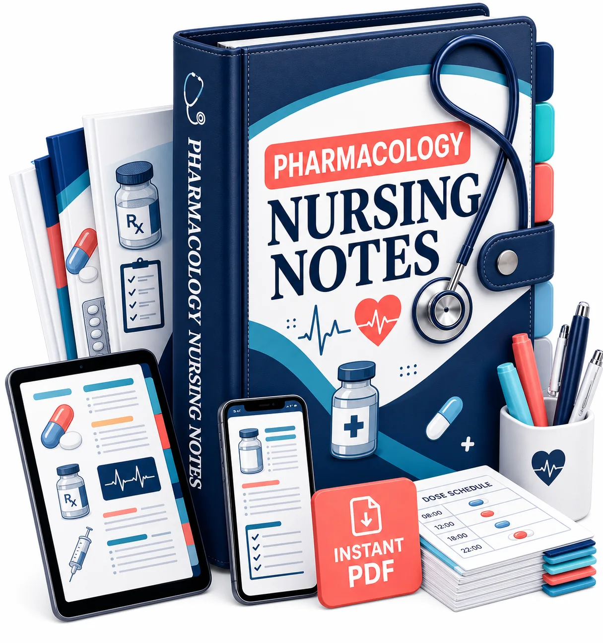 Pharmacology Nursing Study Notes Bundle
