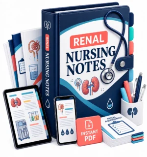 Renal Nursing Notes digital PDF binder mockup