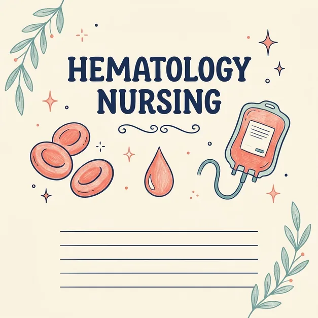 Handwritten hematology nursing study notes cover