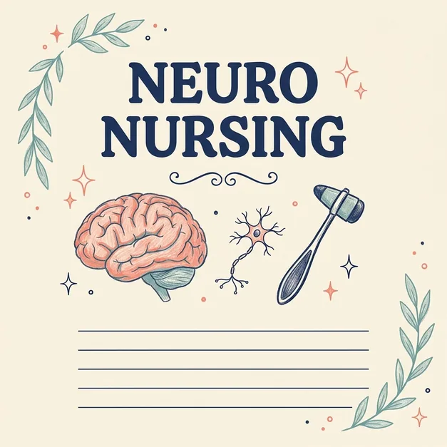Handwritten neuro nursing study notes cover