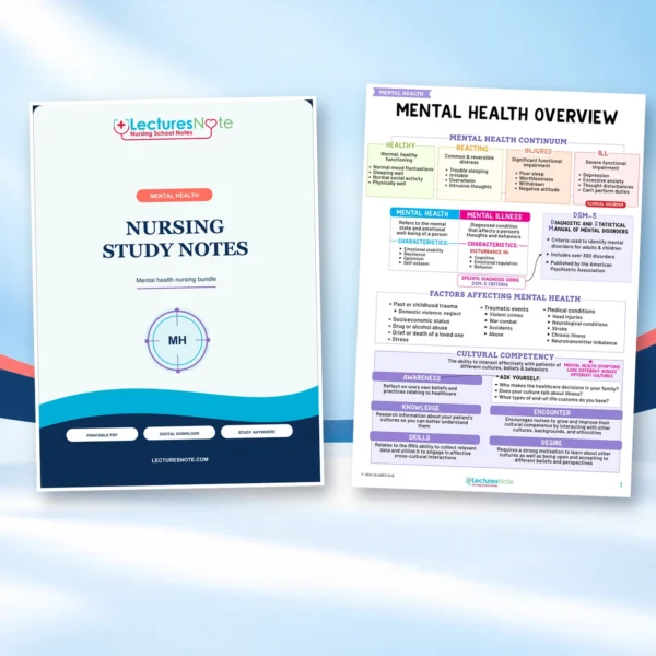 Mental Health Nursing Study Notes Bundle - Image 2